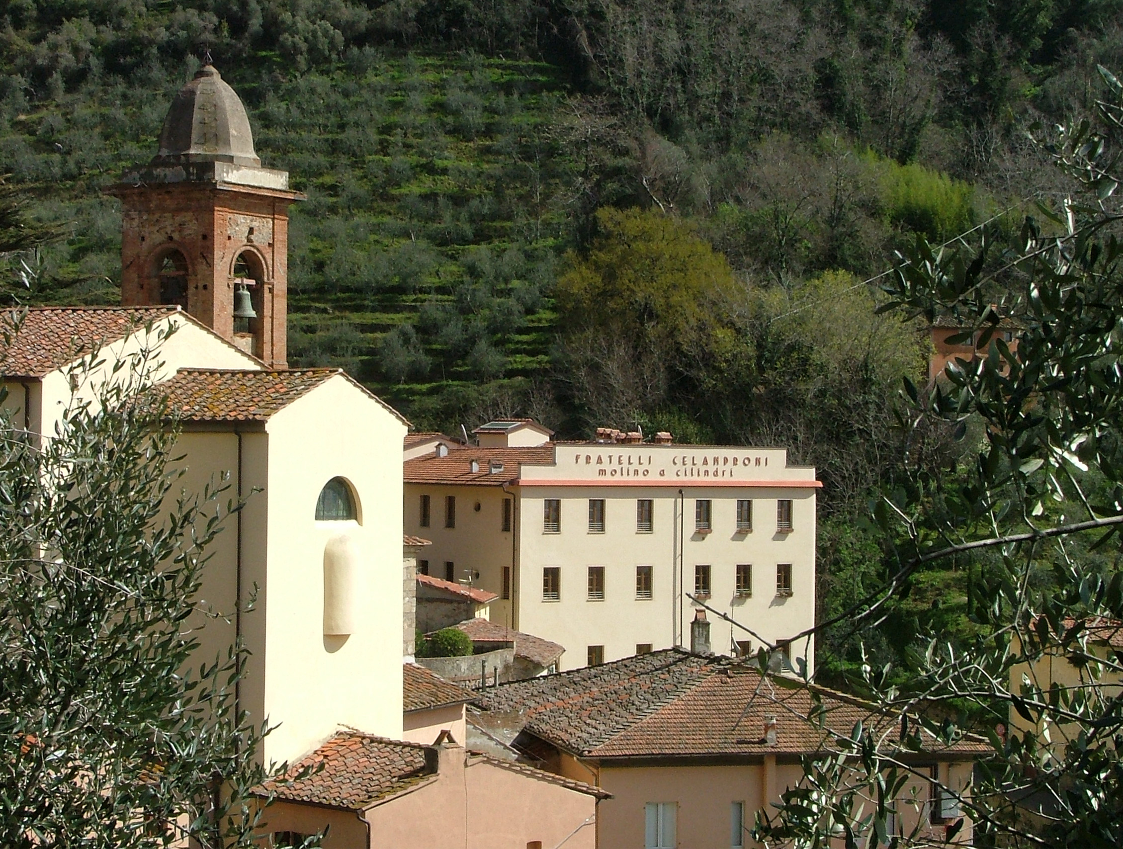 Vista del mulino nel contesto